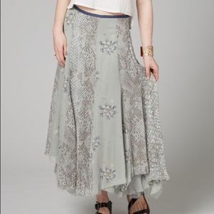 FREE PEOPLE flowy grey midi skirt